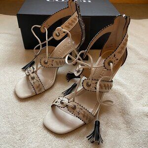 Coach Bella Heel in Chalk Size 7 Like New Condition